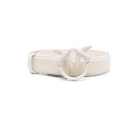 PINKO Love Berry leather belt - White XS-M-L
