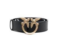 PINKO Love Berry logo-plaque leather belt - Black XS-S-M-L