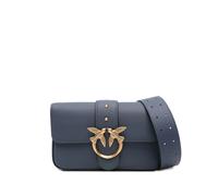 PINKO Love Birds buckle-embellished satchel - Blue One Size