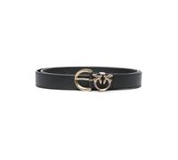 PINKO Love Birds-buckle leather belt - Black XS-S-M-L