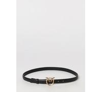 PINKO Love Birds Calfskin Leather Belt with Metal Monogram Buckle - Size: L - female