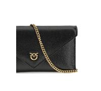 PINKO Love Birds envelope logo clutch bag - Black One Size