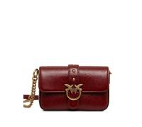 PINKO Love Birds leather mini crossbody bag - Red One Size