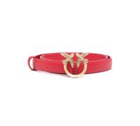 PINKO Love Birds thin leather belt - Red XS