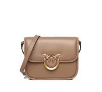 PINKO Love Box leather shoulder bag - Brown One Size