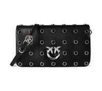 PINKO Love Click Clutch bag Genuine Leather 20 cm black