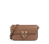 Pinko Love One Baby Slouchy | leather Crossbody bag | brown
