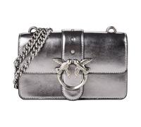 PINKO Love One Mini Shoulder bag Genuine Leather 20 cm silver colored