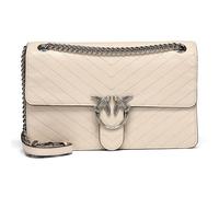 PINKO Love One Shoulder Bag Leather 26 cm yellow