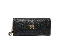 Pinko Love Tiny Birds Women's Leather Wallet C Monogram Black - 103765A1YB-Z99Q