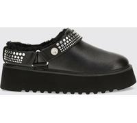 PINKO Martina Leather Snow Boots with Studs and Shearling Lining on a Platform Sole - Size: 40 - female
