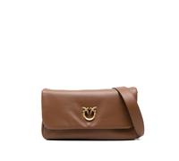 PINKO medium Click Soft Horizontal birds-detail shoulder bag - Brown One Size