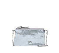 PINKO metallic double-zip cross body bag - Blue One Size