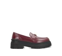 PINKO Mia leather platform loafers - Red 36-39