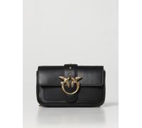 Pinko Women's Mini Shoulder Bag Love One Pocket 100061 Vitello Silk Leather 19.5 cm Black