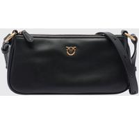 PINKO Mini Half Moon Calf Leather Crossbody Bag with Love Birds Logo - Size: OS - female