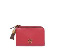 PINKO mini leather wallet with tassel - Red OS