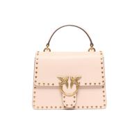 PINKO mini Love Bag one top handle light handbag in leather with mini studs OS