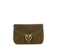 PINKO Mini Love bag satchel crossbody bag in suede - Green OS