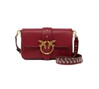 PINKO Mini Love Bag Slouchy Red Leather Shoulder Bag