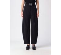 PINKO New Lexy High-Waisted Baggy Trousers with Logo Belt - Size: 38 - female