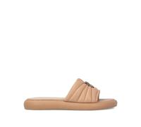 PINKO perforated nappa leather slip-on sandals with Love Birds logo - Neutrals 36-40