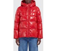 PINKO Quilted Waterproof Nylon Short Puffer Jacket with Hood and Elasticated Cuffs - Size: 42 - female