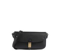 Pinko Saddle Flat | leather Crossbody bag | black