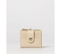 PINKO Small Smooth Leather Wallet with Metallic Love Birds Logo - Size: OS - female