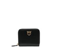 PINKO square leather zip-around purse - Black OS
