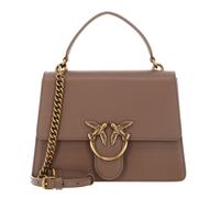 Pinko Love One Classic Light Leather Bag, 25 x 19 x 8.5 cm, Biscuit, with Adjustable Shoulder Strap