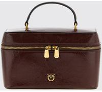 PINKO Vanity Mini Calfskin Leather Case with Logo and Removable Strap - Size: OS - female
