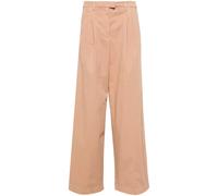 PINKO wide-leg cotton trousers - Brown 40-44