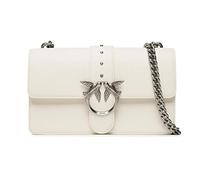 Pinko Women Love One Classic C Vitello Set Bag, Z14o_White Silk-Old Silver, 27X7X16