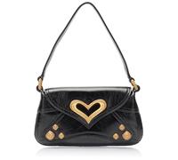 Pinko Women's 520 Shoulder Baby Naplack Vintage Bag, Z99m_Black Limousine-Chocolate Gold, 15