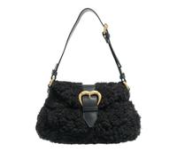 Pinko Women's Jolene Shoulder Mini Calf Crystal Bag, Z99m_Black Limousine-Chocolate Gold, 20