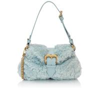 Pinko Women's Jolene Shoulder Mini Faux Fur Bag, E68m_bruma Grey-Chocolate Gold, 24