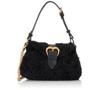 Pinko Women's Jolene Shoulder Mini Faux Fur Bag, Z99m_Black Limousine-Chocolate Gold, 24
