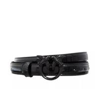 Pinko Women's Love Berry H2 Belt Mirror Calf, Z99b_Black Limousine Block Color, S