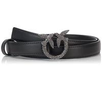 Pinko Women's Love Berry H2 Belt VIT.Silk Buckle Jewel, Z99b_Black Limousine Block Color, L