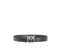 Pinko Women's Love Berry H3 Belt Calf Set, Z99o_Black-Old Silver, M