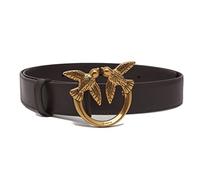 Pinko Women's Love Berry H3 Belt Calf Set, Z99q_Black-Antique Gold, S