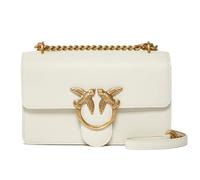 Pinko Women's Love One Mini Dc Calf Bag, Z14q_White Silk-Antique Gold, 0