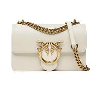 Pinko Women's Love One Mini Dc Calf Bag, Z14q_White Silk-Antique Gold, 0