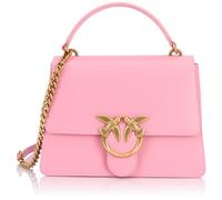 Pinko Women's Love One Top Handle Classic Light Calf Silk Bag, P31q_Pink Marino-Antique Gold, 25