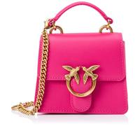 Pinko Women's Love One Top Handle Micro Light Calf Silk Bag, N17q_Pink Antique Gold, 12