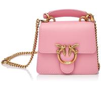 Pinko Women's Love One Top Handle Micro Light Calf Silk Bag, P31q_Pink Marino-Antique Gold, 12