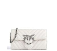 Pinko Women's Love ONE Wallet C Sheep Nappa, Z14O_Bianco SETA-Old Silver