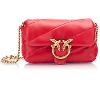 Pinko Women's Love Puff Micro C Sheep Tassel Bag, R30q_red-Antique Gold, 14
