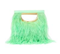 Pinko Women's Square Mini Feathers Bag, T36q_Green Mint-Antique Gold, 18